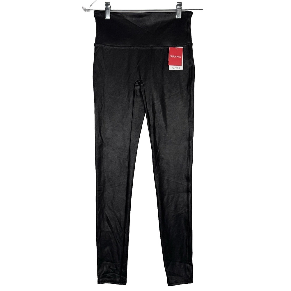 NWT Spanx Faux Leather‎ Leggings in Black sz Medium SpanxShape